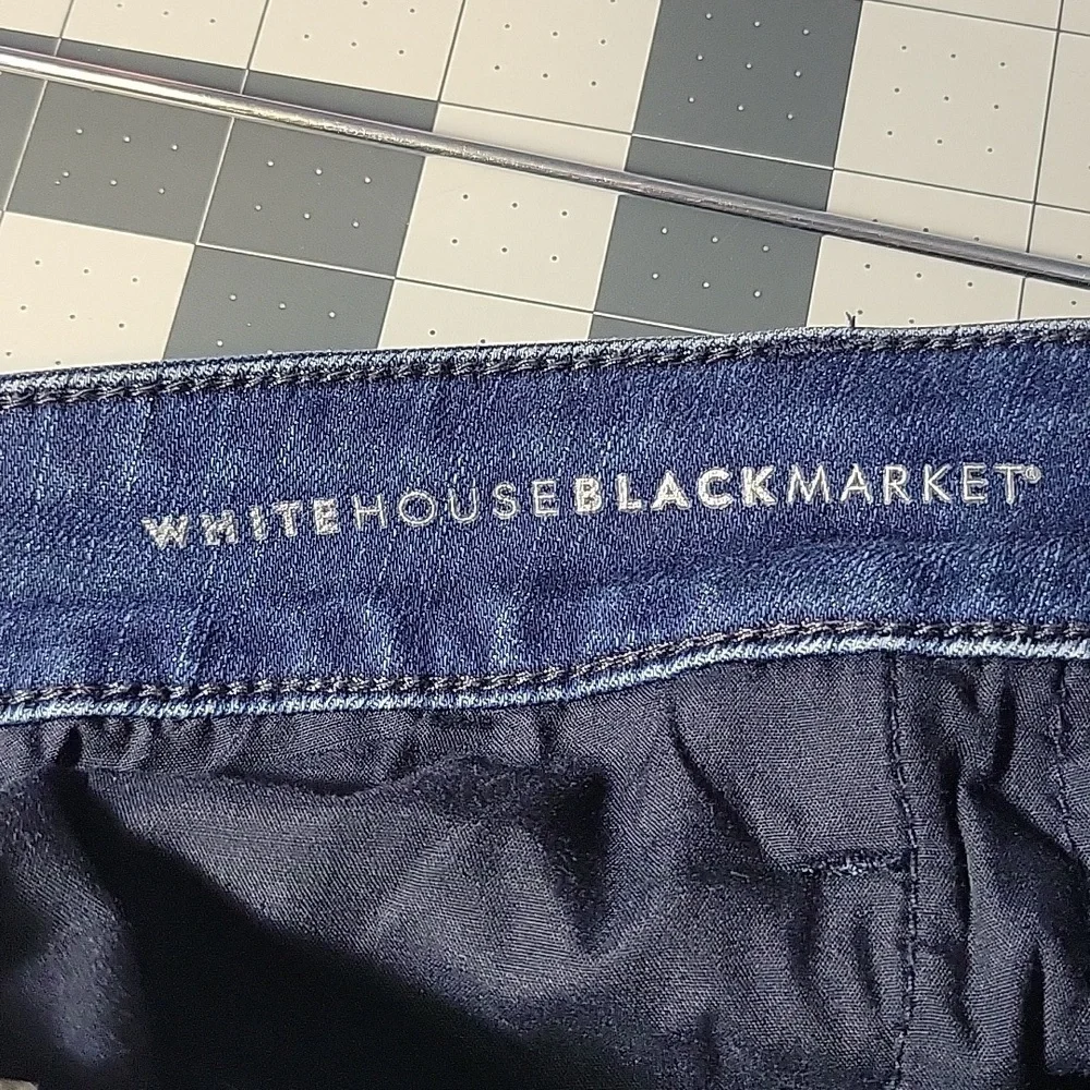 WHITE HOUSE BLACK MARKET HIgh Rise Skinny Ankle Jeans Size 14 - Picture 15 of 15